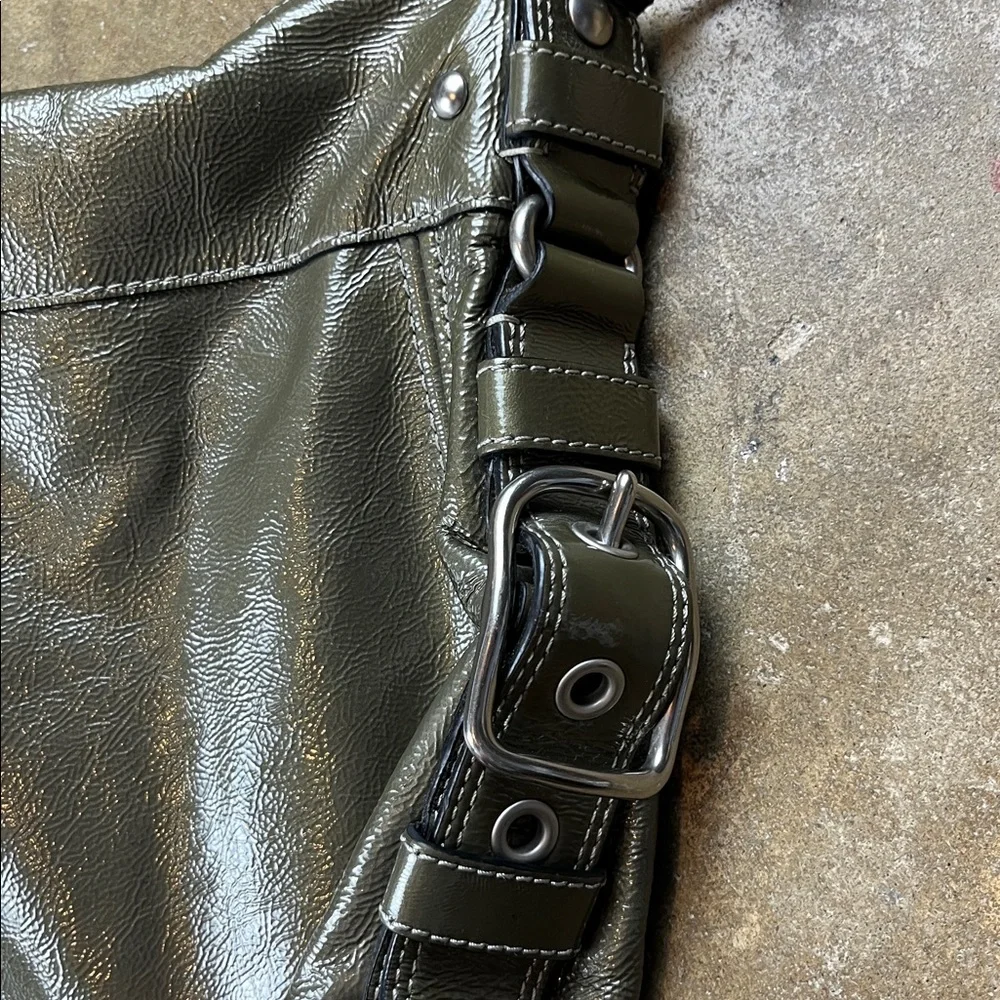 Vintage Coach Zoe Metallic Green Shoulder Bag - Picture 9 of 15